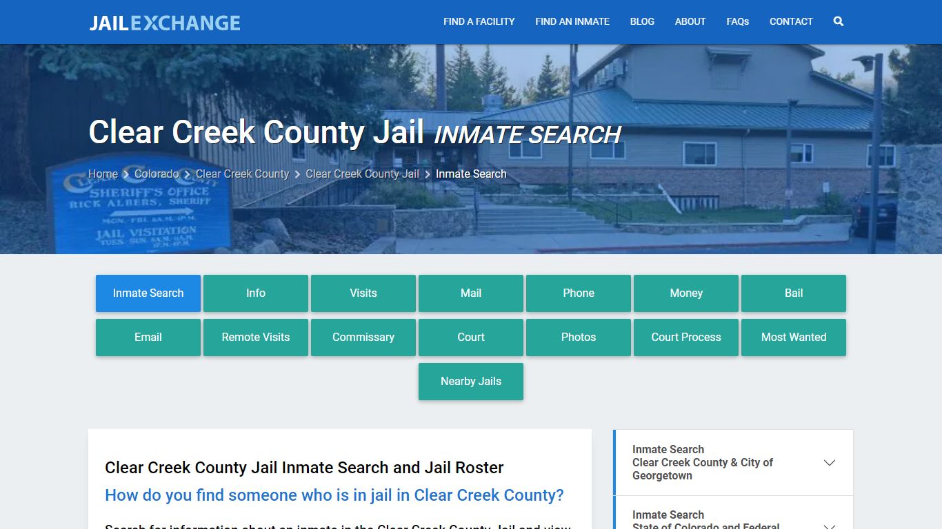 Clear Creek County Jail Inmate Search - Jail Exchange