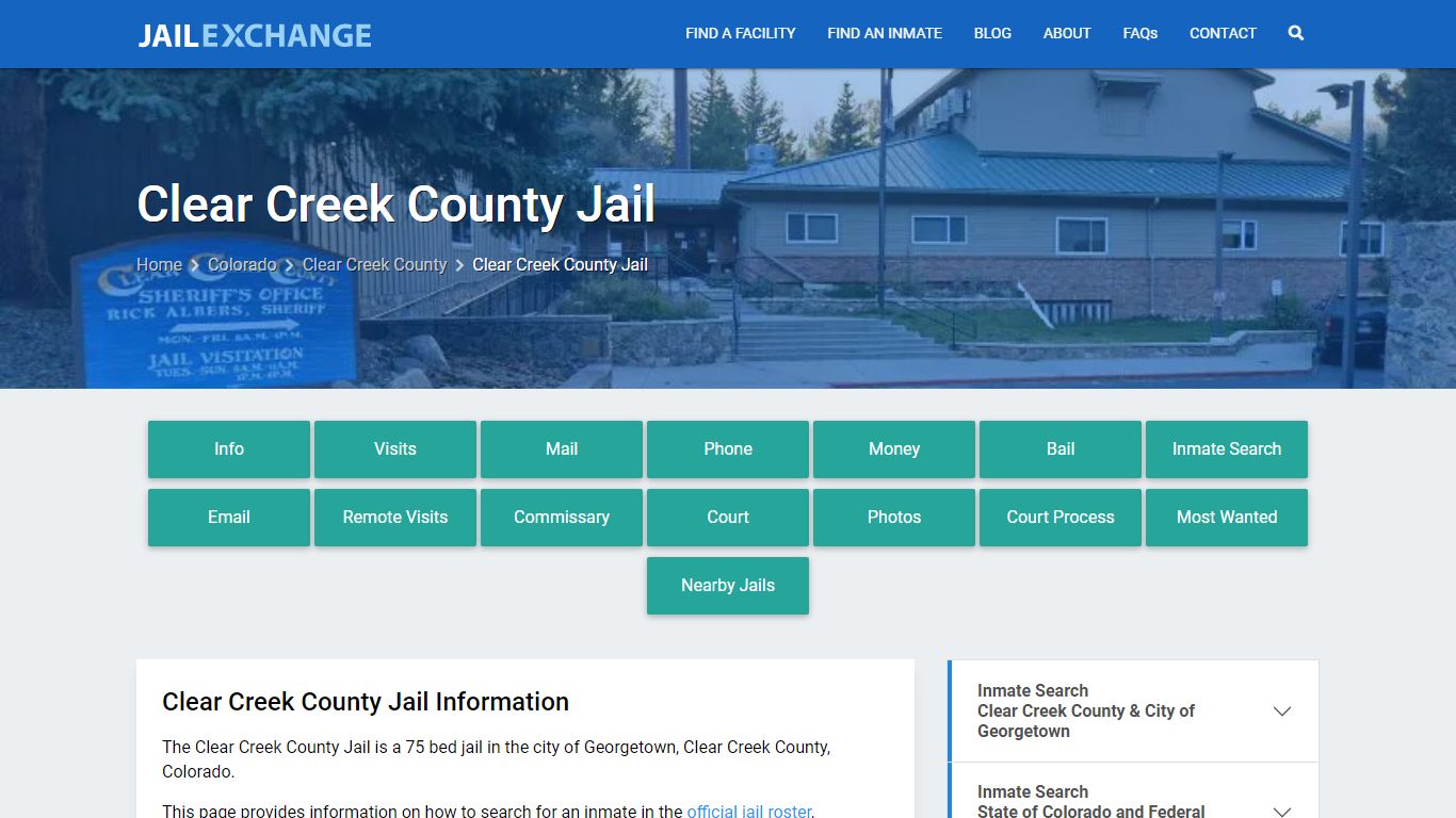 Clear Creek County Jail, CO Inmate Search, Information